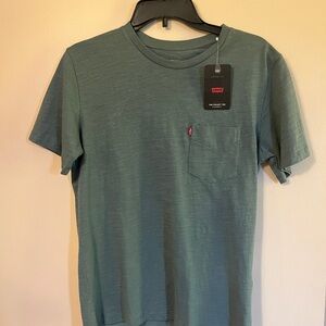 Levi's Green Short Sleeve Tee Classic Crew